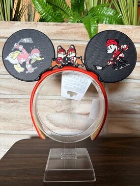 Disney Canada Red & Black Hockey Mickey Ear Headband